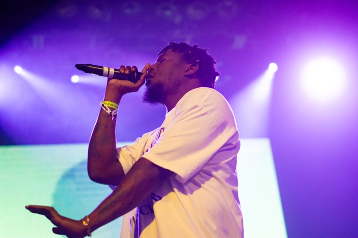 Mick Jenkins performs at The Palace Theatre during Sled Island 2024.
